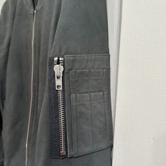 Abercrombie Genuine Suede Bomber Jacket - Picture 4 of 11